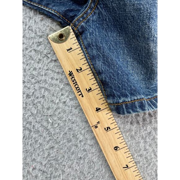 Isabel Maternity Shorts Womens 8 Blue Denim Midishort Expandable Side Panel NWT - Picture 6 of 9